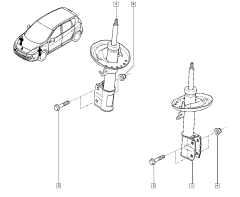 Blažilnik Spredaj Original Renault Scenic III 543020048R