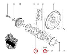 Ležaji Ročične Gredi Original Renault 2.0-2.3 dCI 7701476740