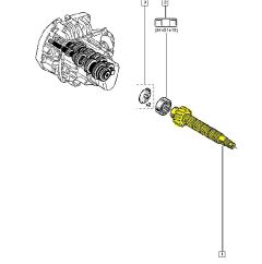 Glavna gred menjalnika Nov Original Renault Clio III Twingo JH3 6001548614