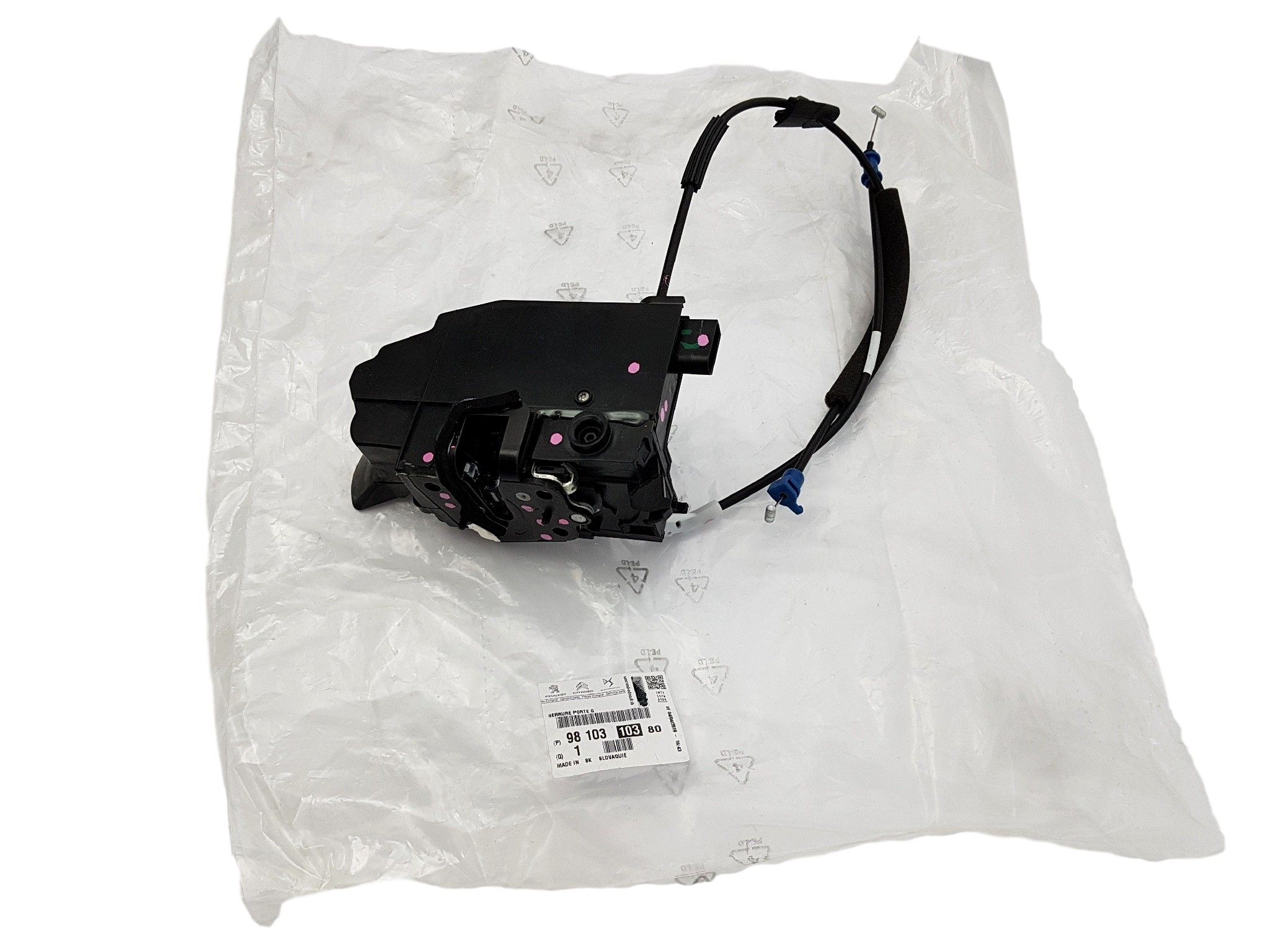 Mehanizem ključavnice vrat Levi Spredaj Original Citroen C4 Picasso 9810310380 main product photo