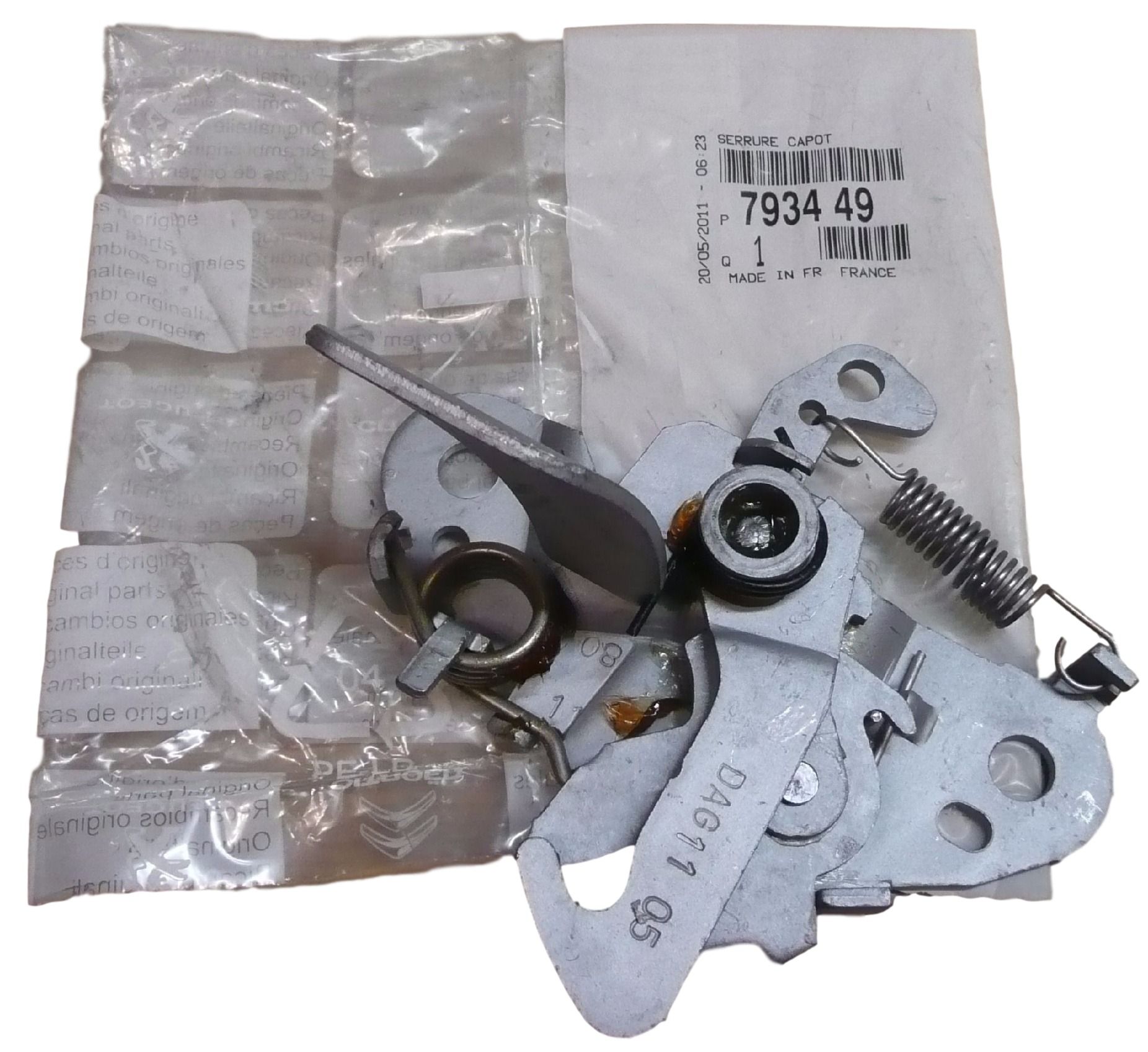 Ključavnica Motornega Pokrova Spredaj Nov Original Peugeot 206 793449 main product photo