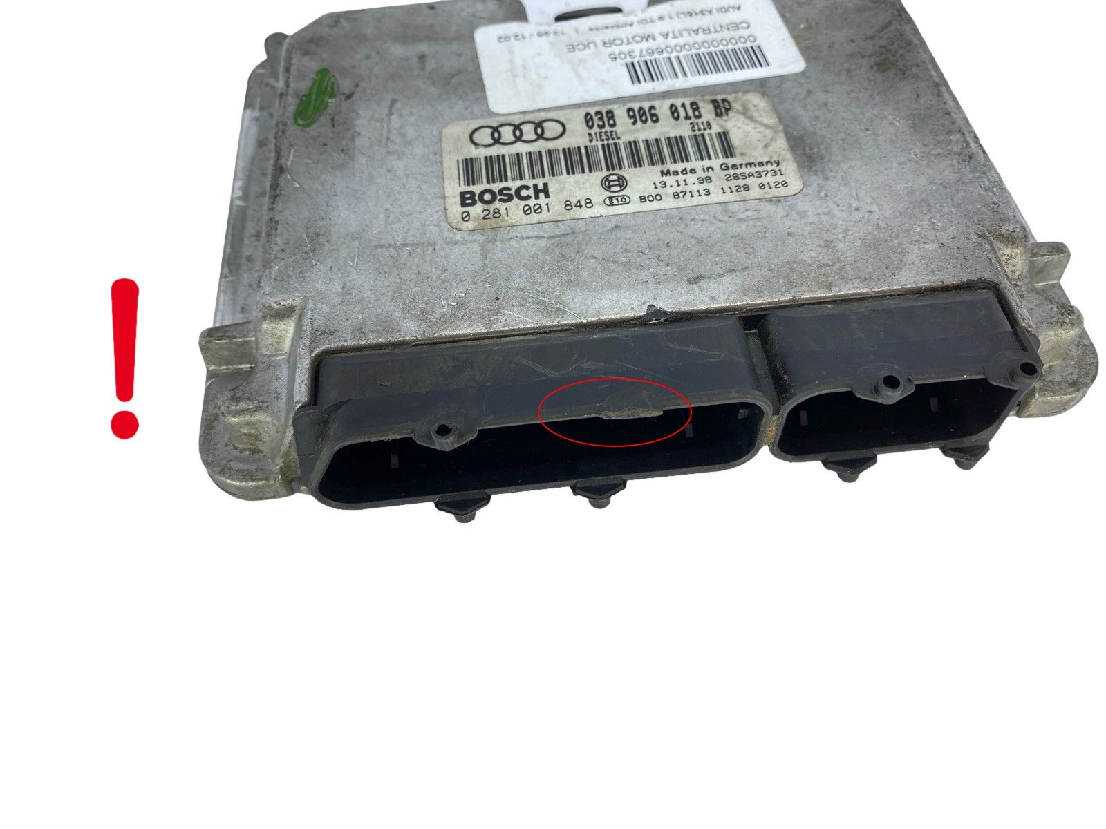 Kontrolna Enota 038906018BP 0281001848 Audi Bosch 60600 main product photo
