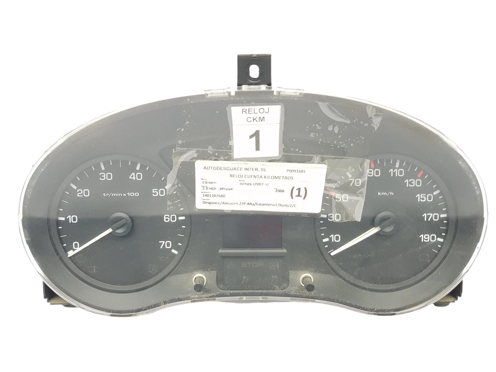 Merilnik hitrosti Scudo Expert Jumpy 1401107680 Fiat PSA 26934 main product photo