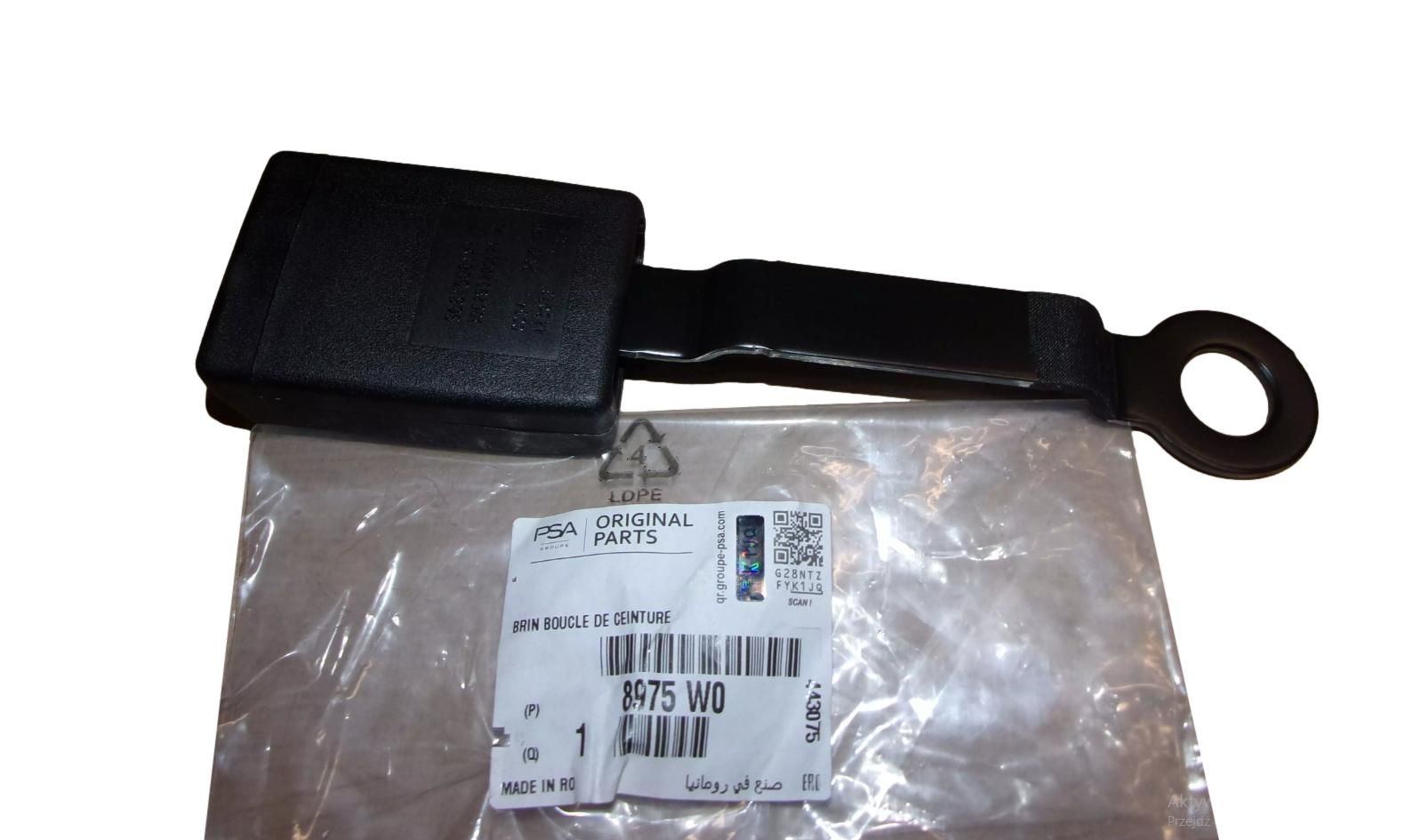 Sponka varnostnega pasu Nov Original 8975W0 8975.W0 Citroen Peugeot main product photo