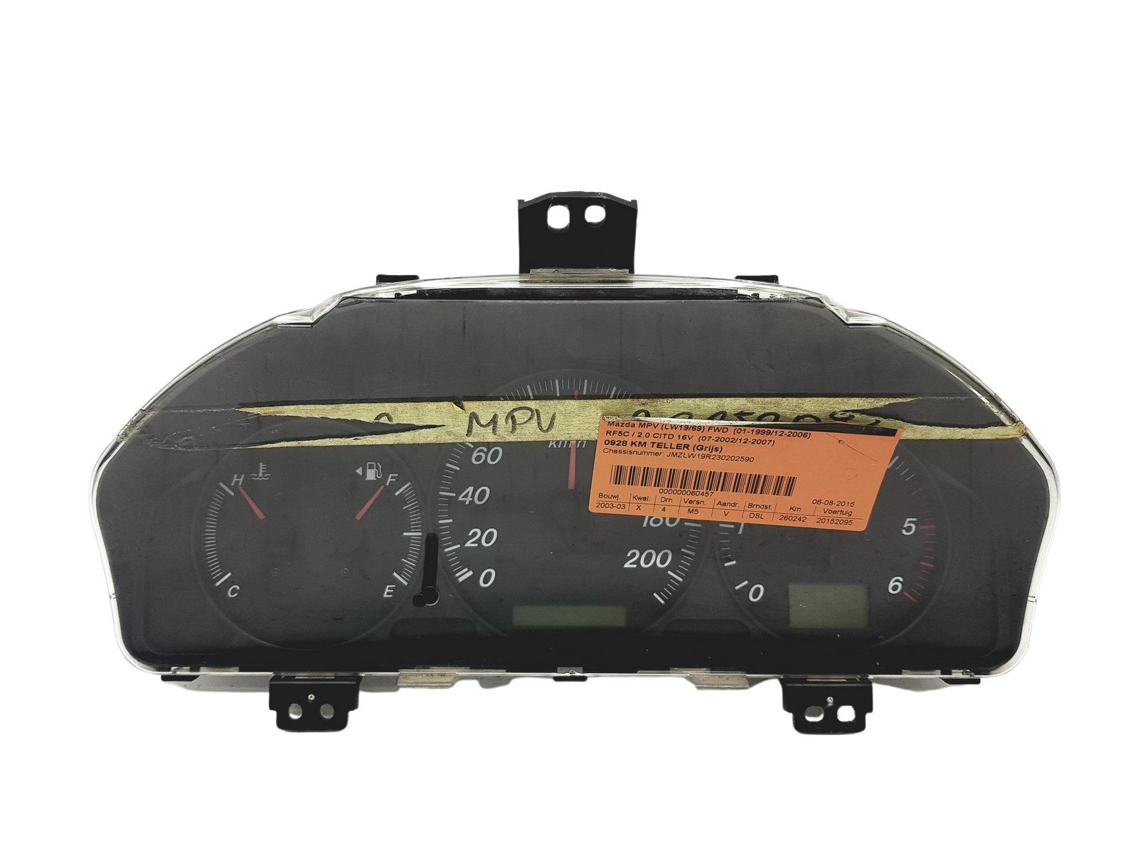 Merilnik vrtljajev Mazda MPV LD6355430 1575110-7500 53118 main product photo