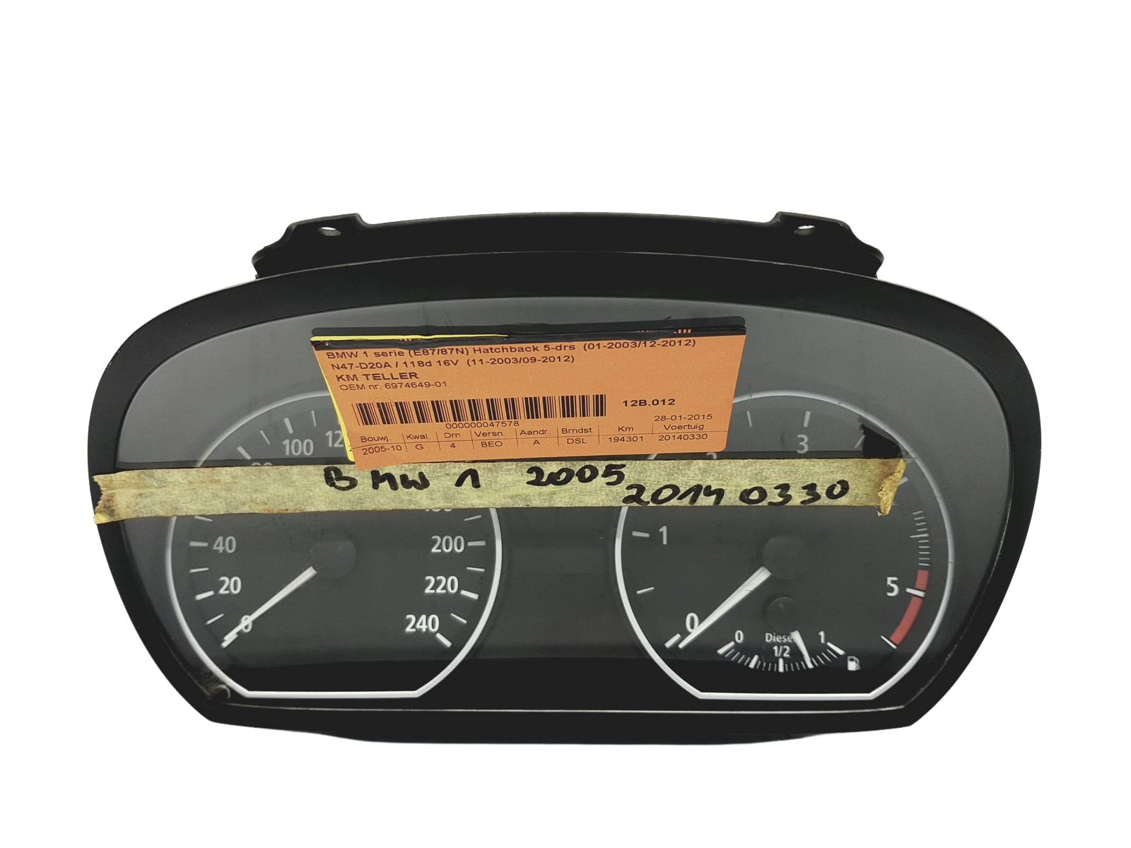 Merilnik vrtljajev BMW 1 E81 6974649-01 1024952-31 52555 main product photo