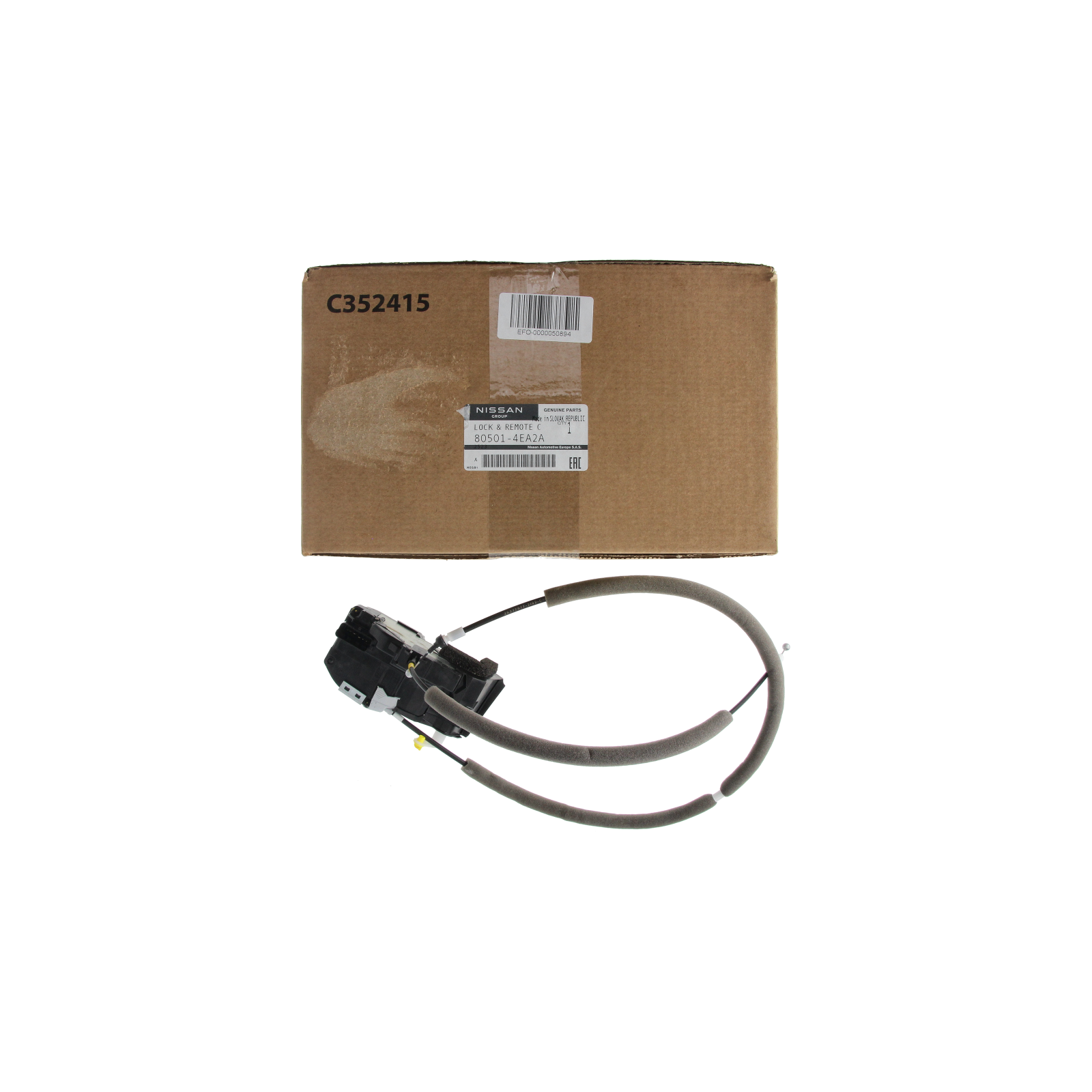 Mehanizem ključavnice vrat Levi Spredaj Nov Original 805014EA2A Renault Nissan main product photo