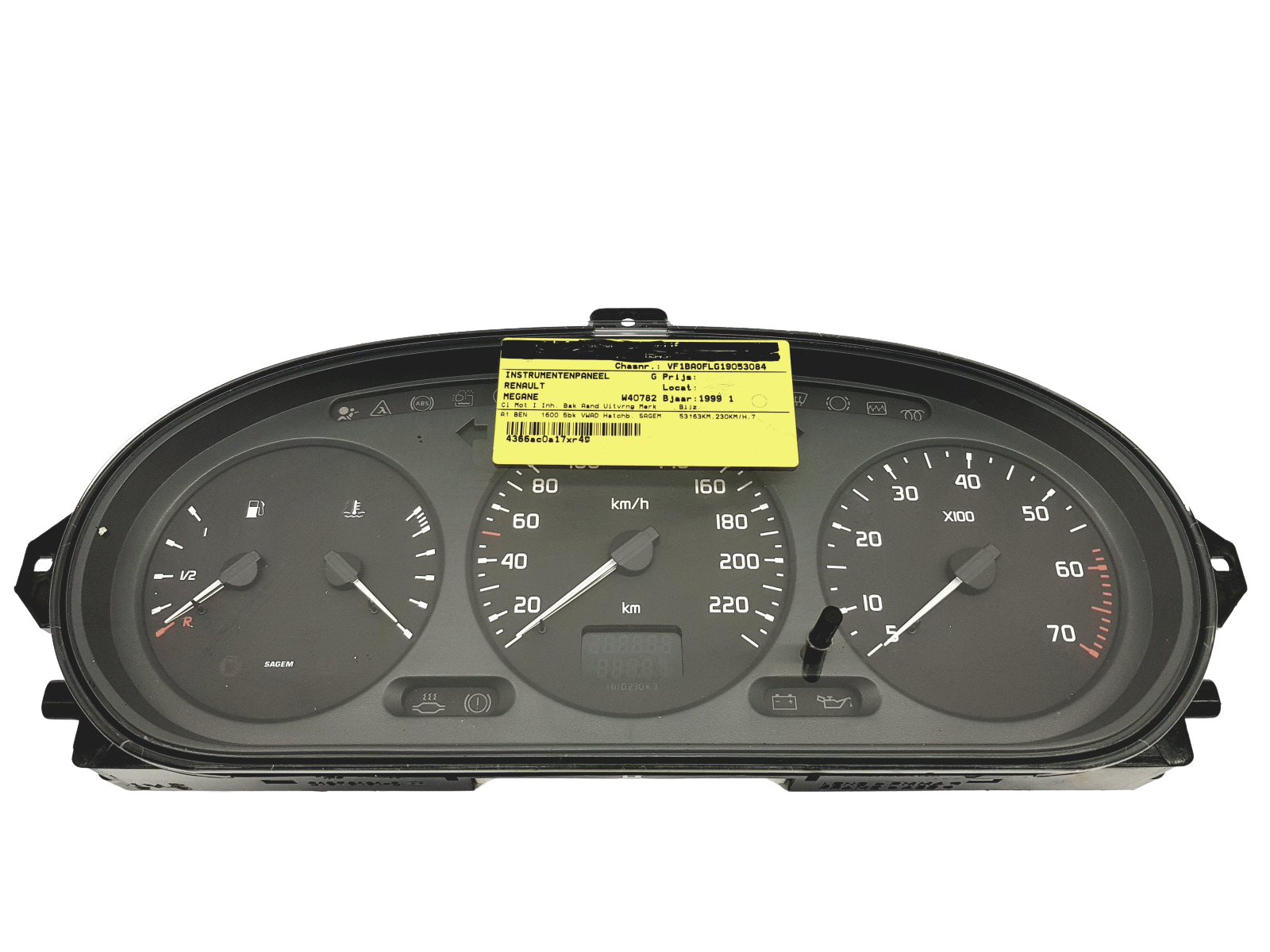 Merilnik hitrosti Renault Megane 1 Scenic 1 21578161-2 46094 main product photo