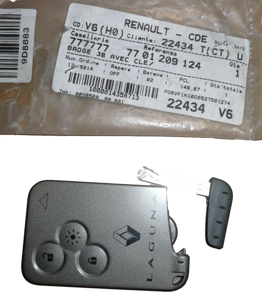 Magnetna kartica Nov Original 7701209124 Renault main product photo