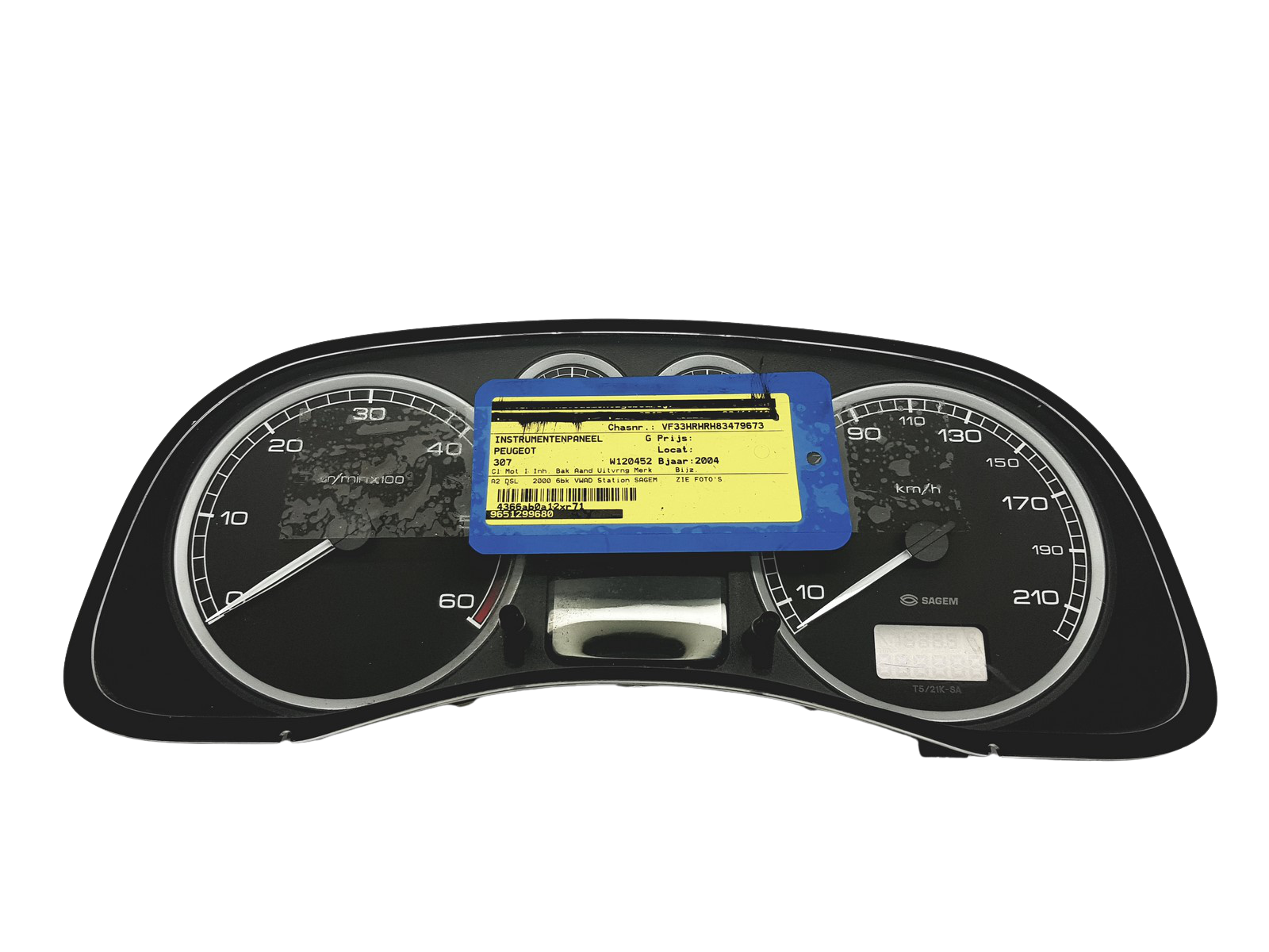 Merilnik vrtljajev Peugeot 307 9651299680 E 01 49133 main product photo