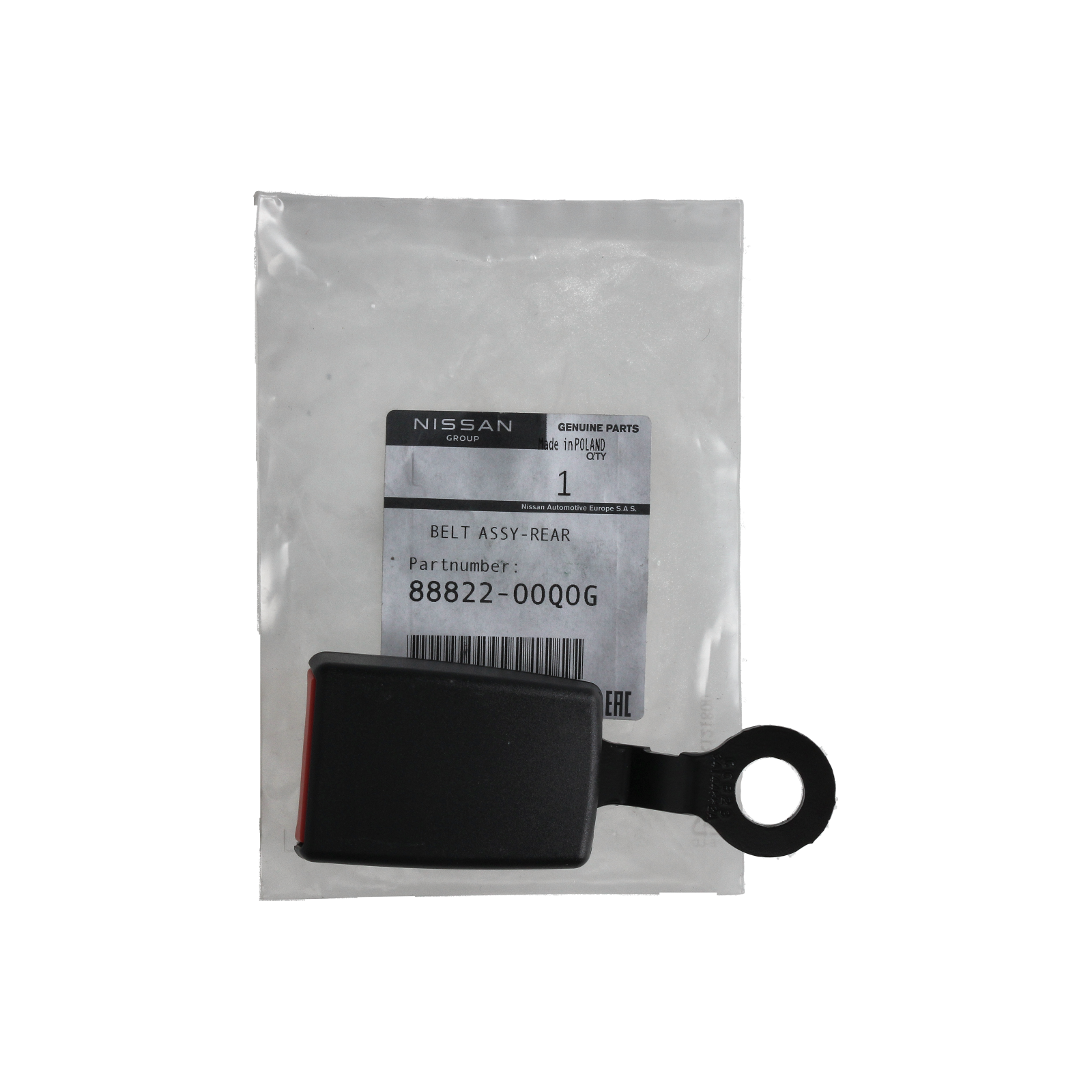 Sponka varnostnega pasu Original 8882200Q0G 888521928R Renault Nissan main product photo